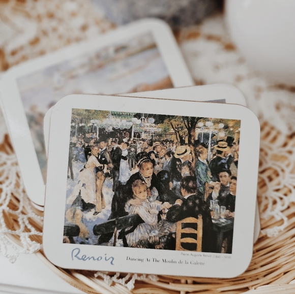 Jason Products Rectangular Renoir Art Coasters Set With Cork Backing - Picture 4 of 8